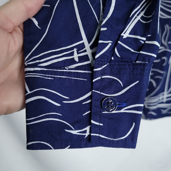 TALBOTS Women's Sailboat Print Long Sleeve Pullover Top XS - Picture 7 of 13